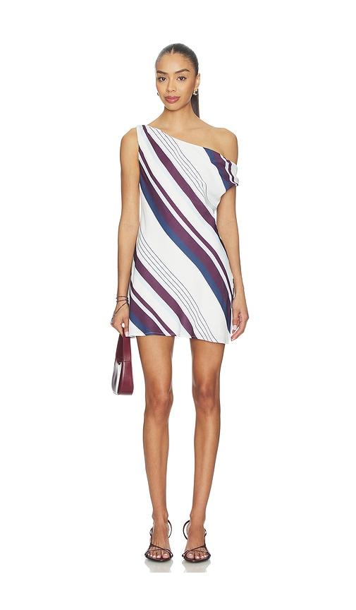 madison the label blaine mini dress in white,wine.
