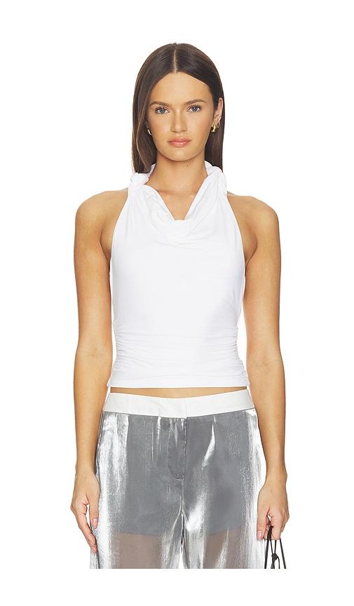 madison the label clemence top in white.