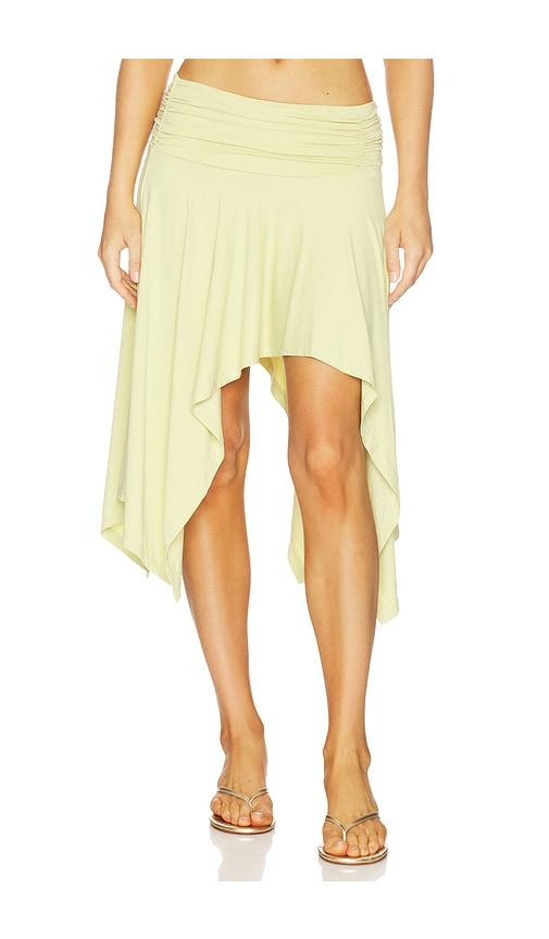 madison the label kasey skirt in lemon.