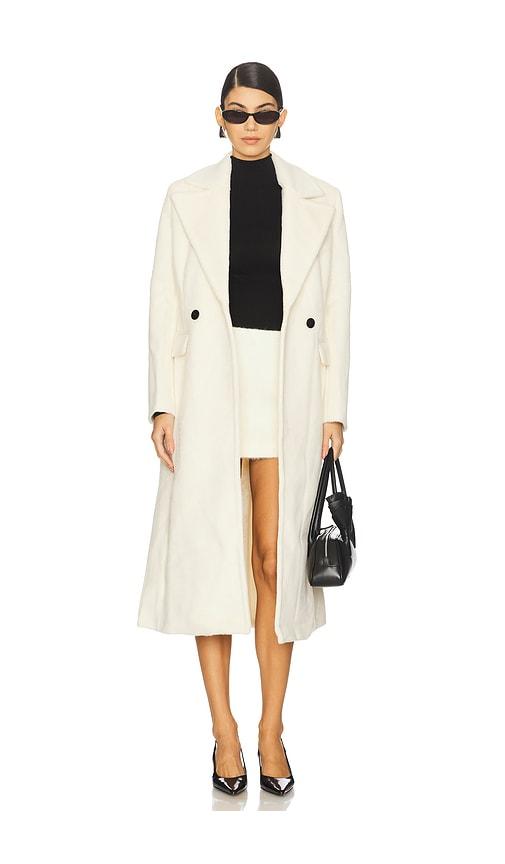 madison the label oliver coat in cream.