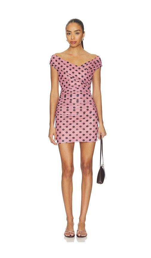 madison the label polina mini dress in pink.