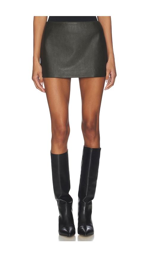 madison the label rory mini skirt in green.
