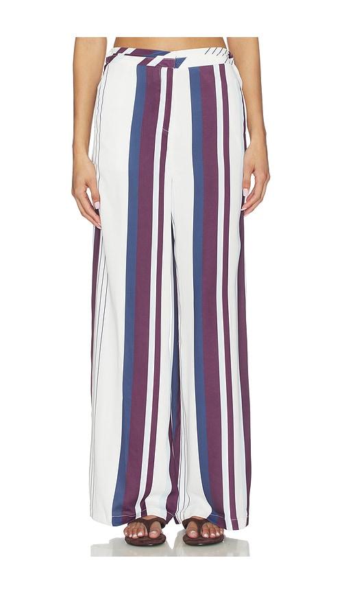 madison the label rowena pant in white,wine.