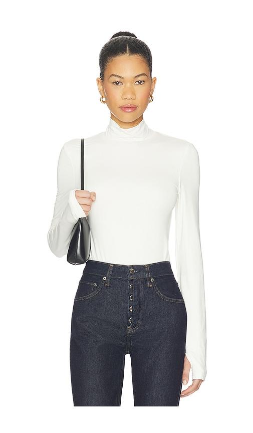 madison the label tavi bodysuit in white.