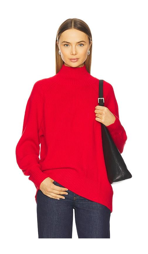 madison the label thala knit sweater in red.