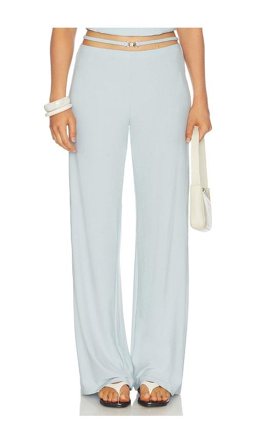 madison the label windsor pant in baby blue.
