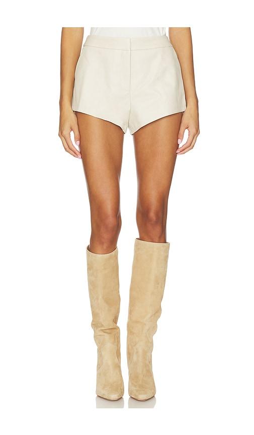 madison the label x revolve micro short in cream.