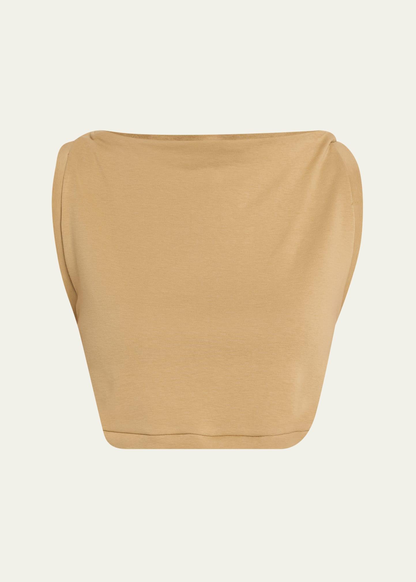 mae cropped high-neck top