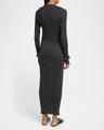 maeve body-con superfine merino silk maxi dress