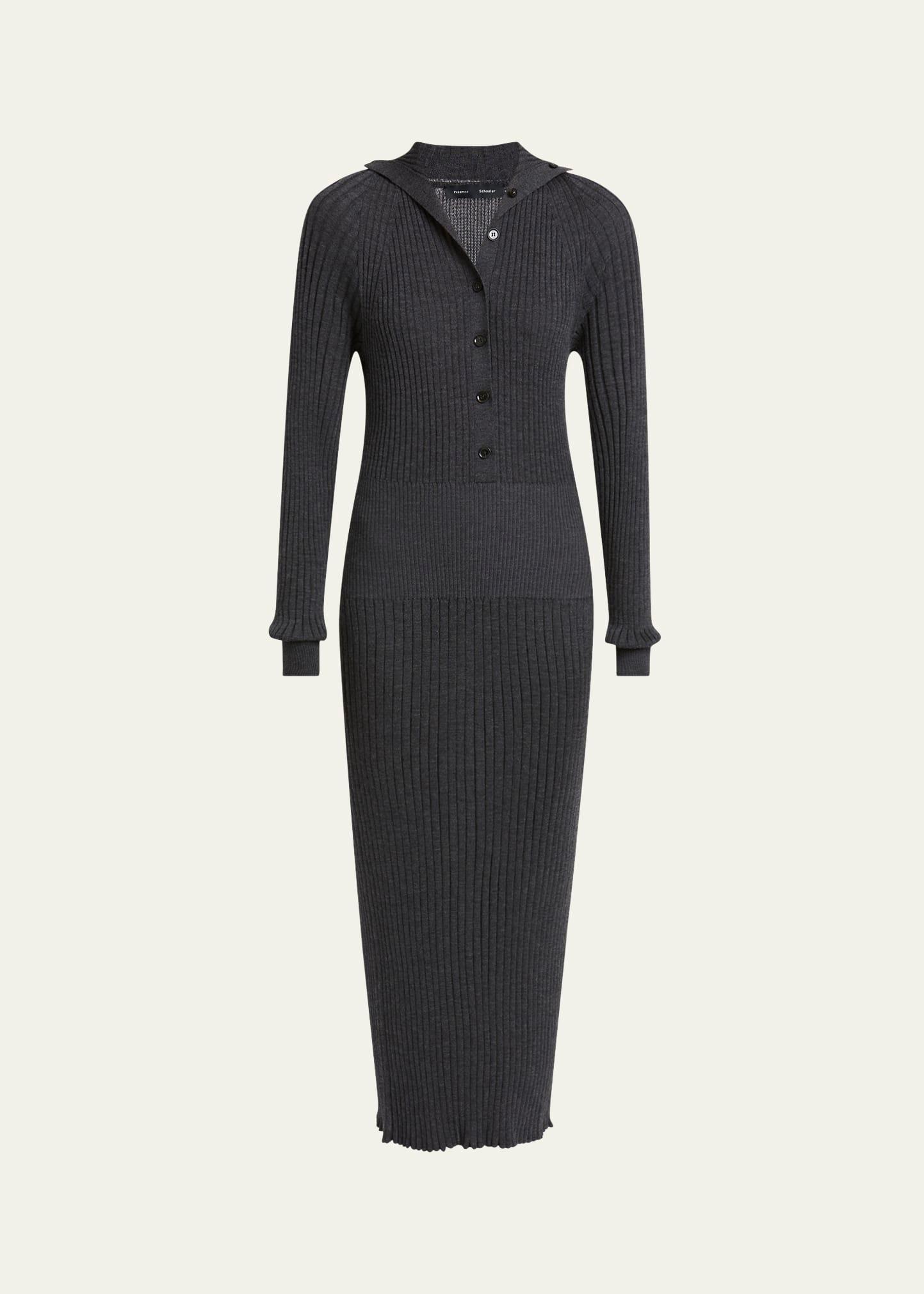 maeve body-con superfine merino silk maxi dress