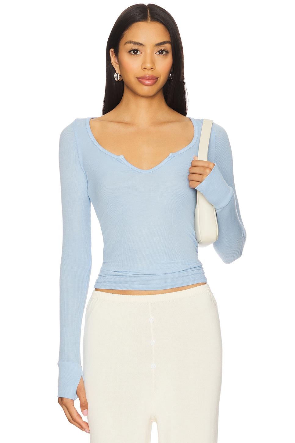maeve long sleeve scoop neck top