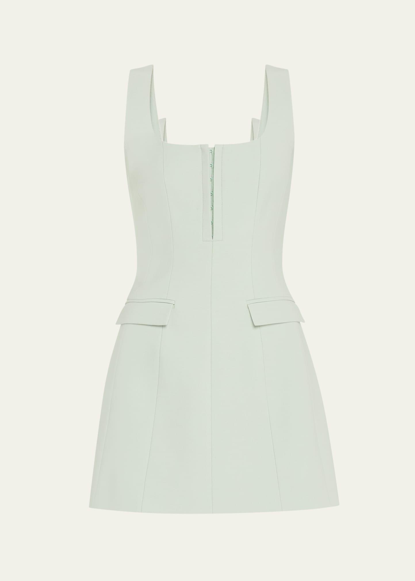 maeve square-neck wool mini dress