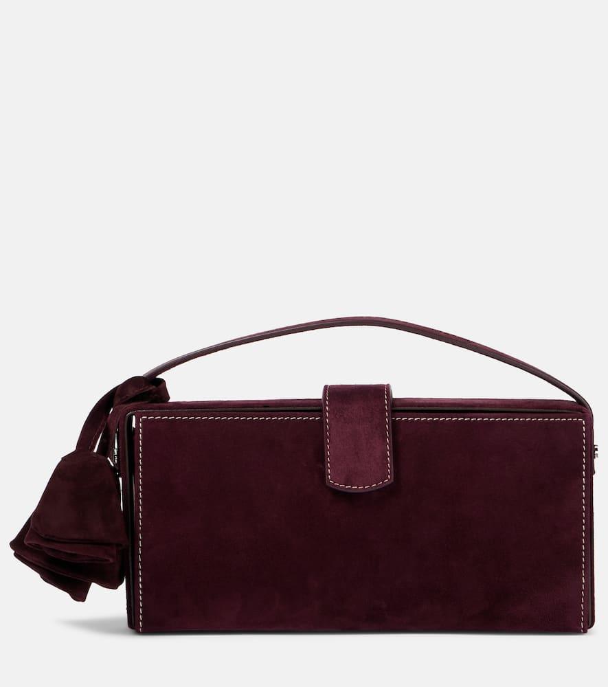 magda butrym apolonia small suede clutch