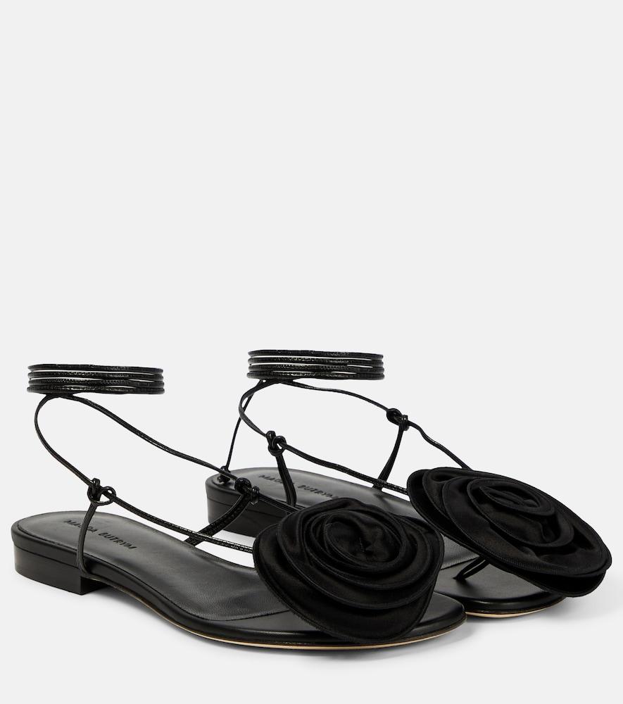 magda butrym appliqué leather sandals