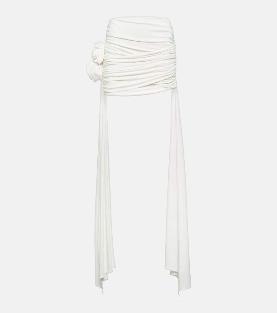 magda butrym appliqué ruched miniskirt