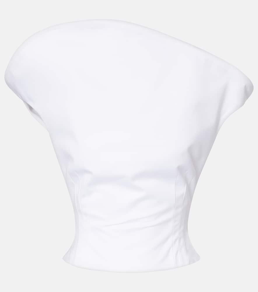 magda butrym asymmetric cotton bustier top