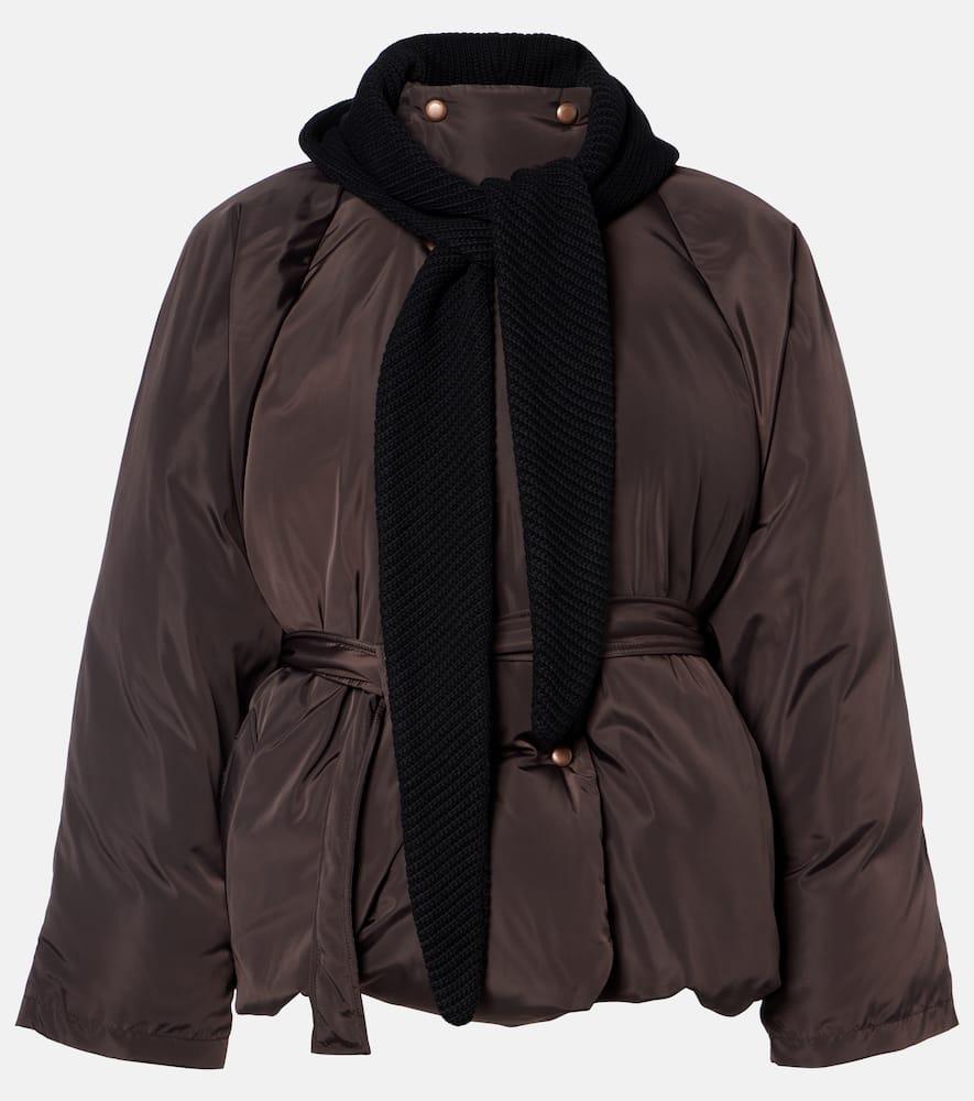 magda butrym belted hooded puffer jacket