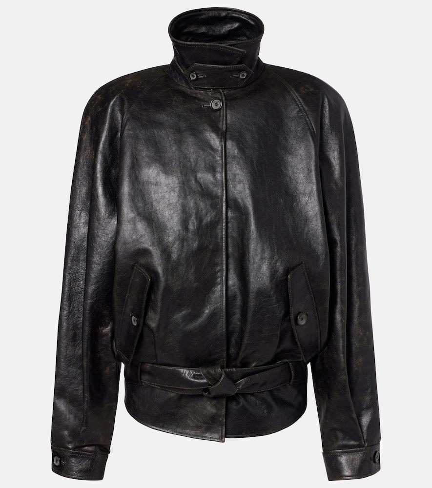 magda butrym belted leather jacket