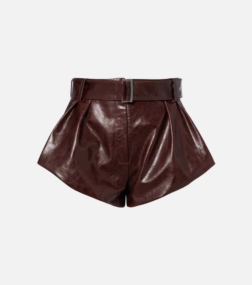 magda butrym belted leather shorts
