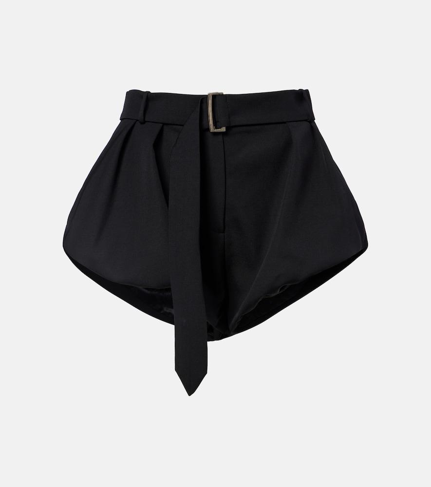 magda butrym belted wool shorts