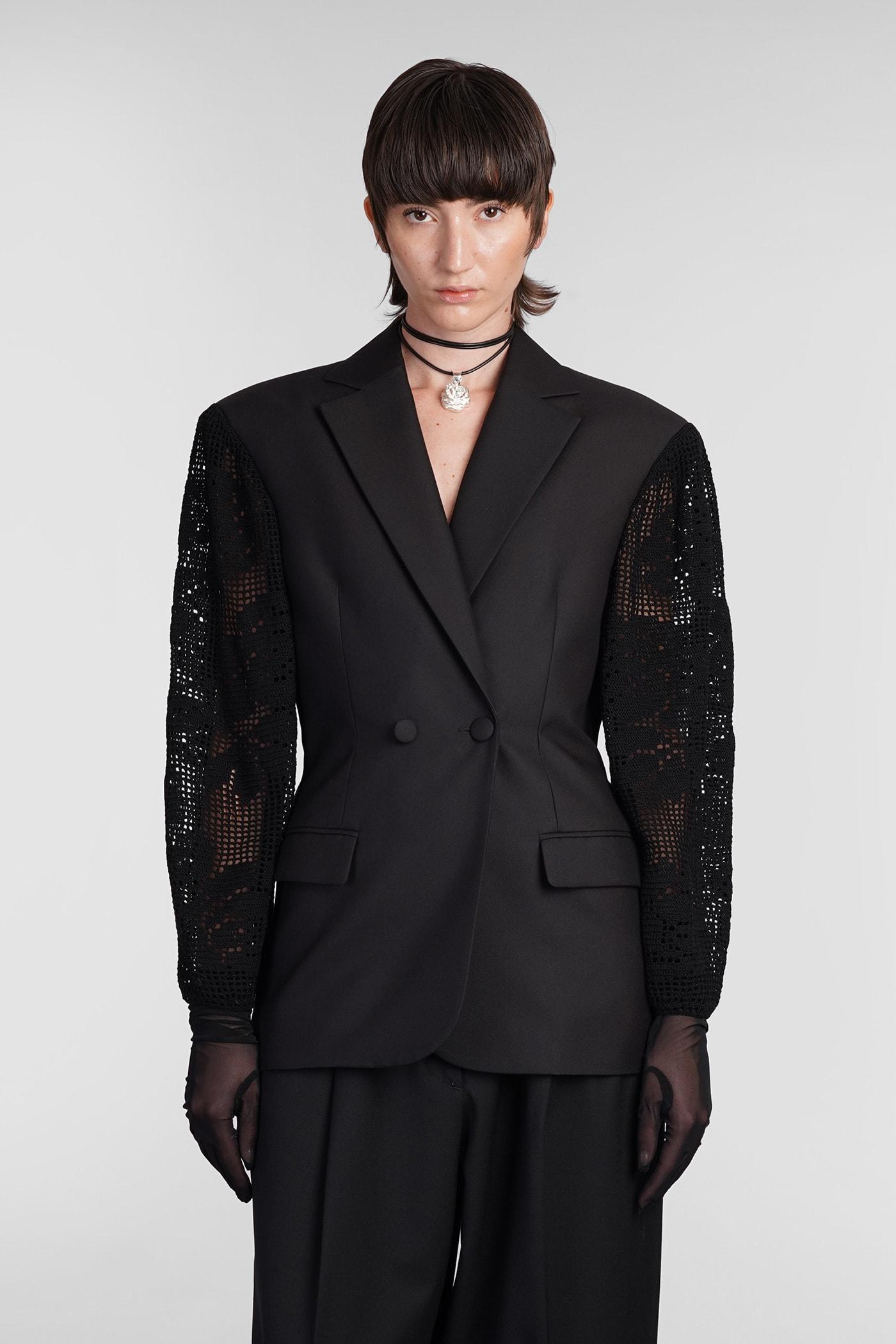 magda butrym blazer in black silk