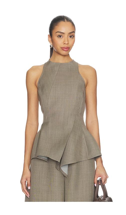 magda butrym blouse in beige.