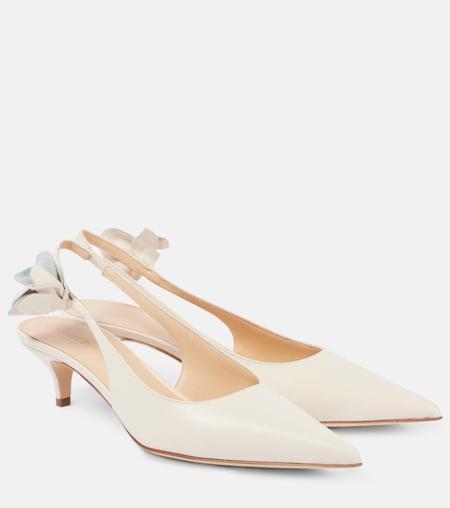 magda butrym bridal leather slingback pumps