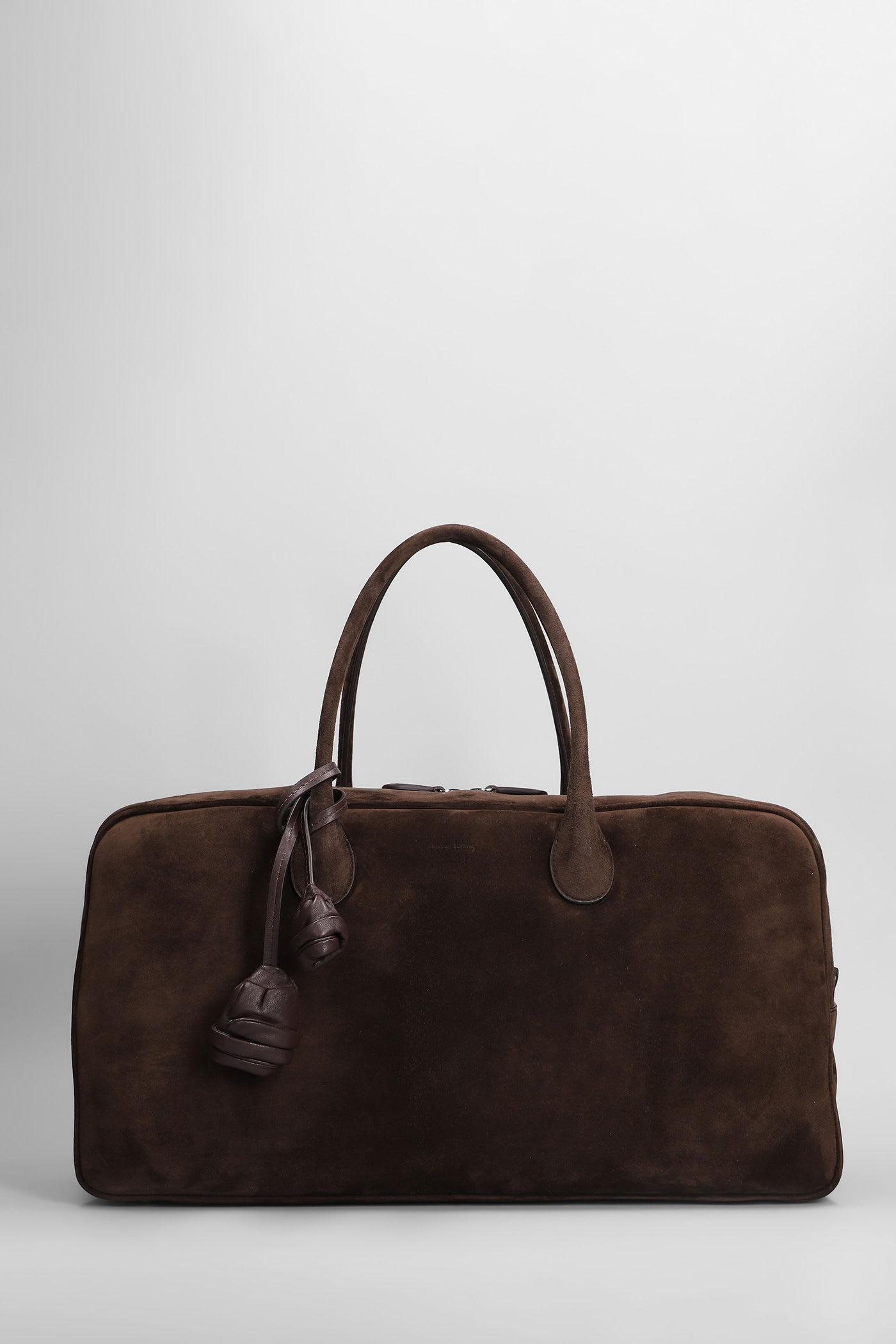 magda butrym brigitte large hand bag in brown suede