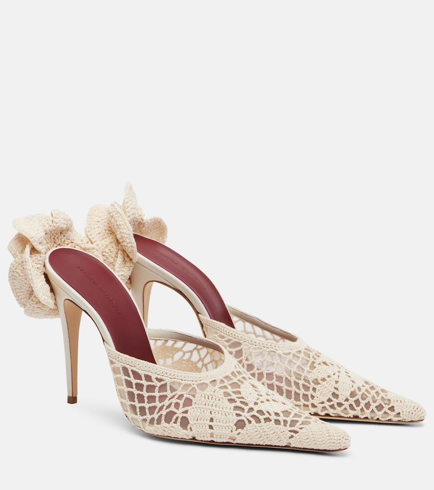 magda butrym crochet and leather mules