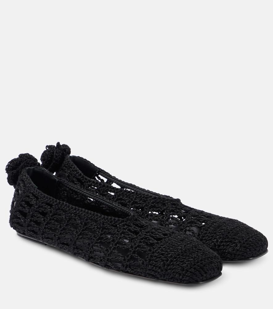 magda butrym crochet ballet flats