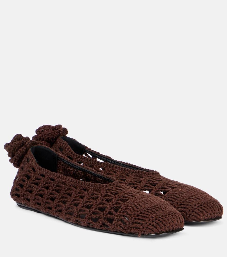 magda butrym crochet ballet flats