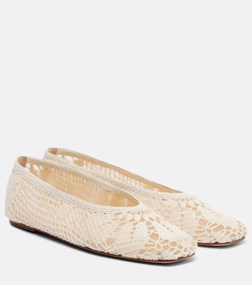 magda butrym crochet ballet flats