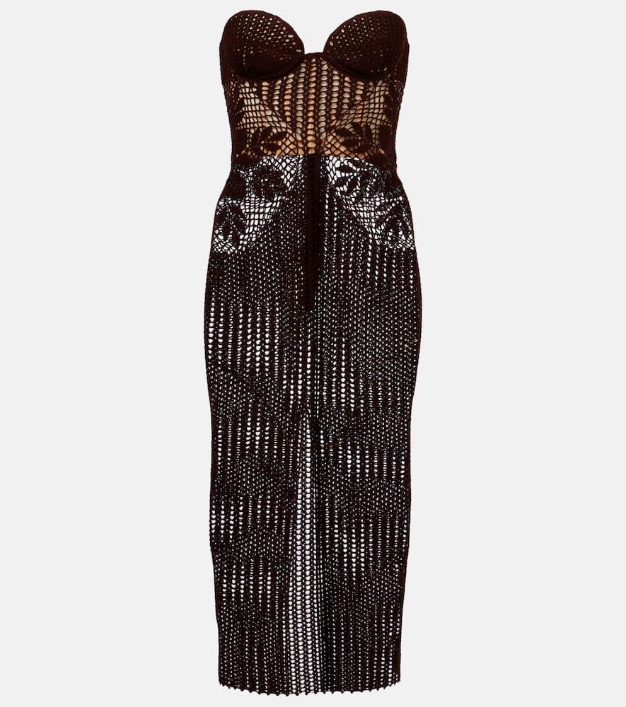 magda butrym crochet cotton bustier dress