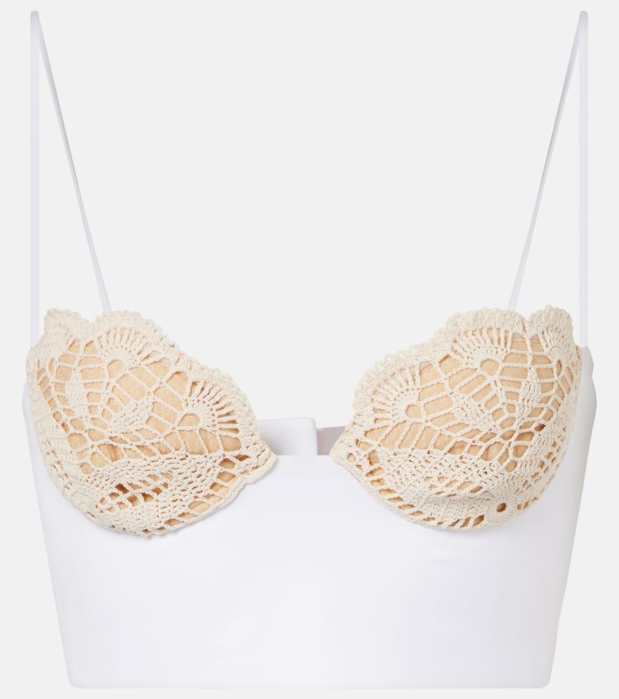 magda butrym crochet cotton bustier top