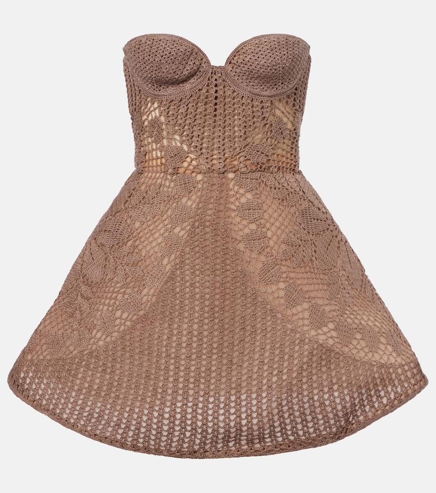 magda butrym crochet cotton corset dress
