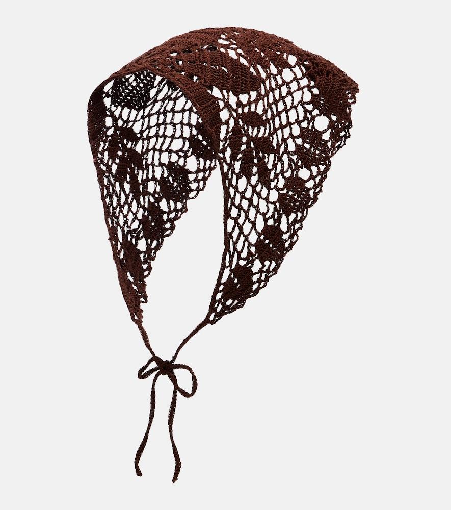 magda butrym crochet cotton headwrap