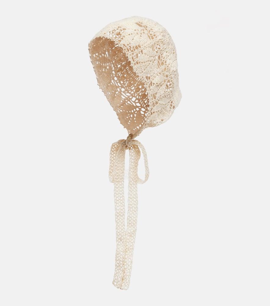 magda butrym crochet cotton hood