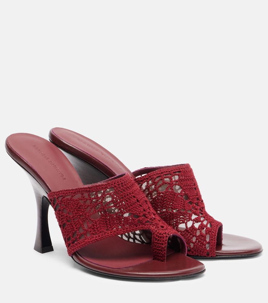 magda butrym crochet thong sandals