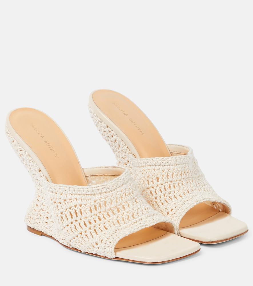 magda butrym crochet wedge sandals