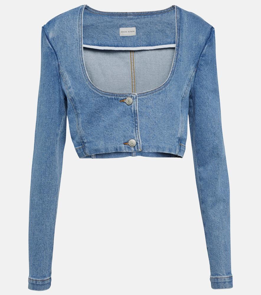 magda butrym cropped denim top