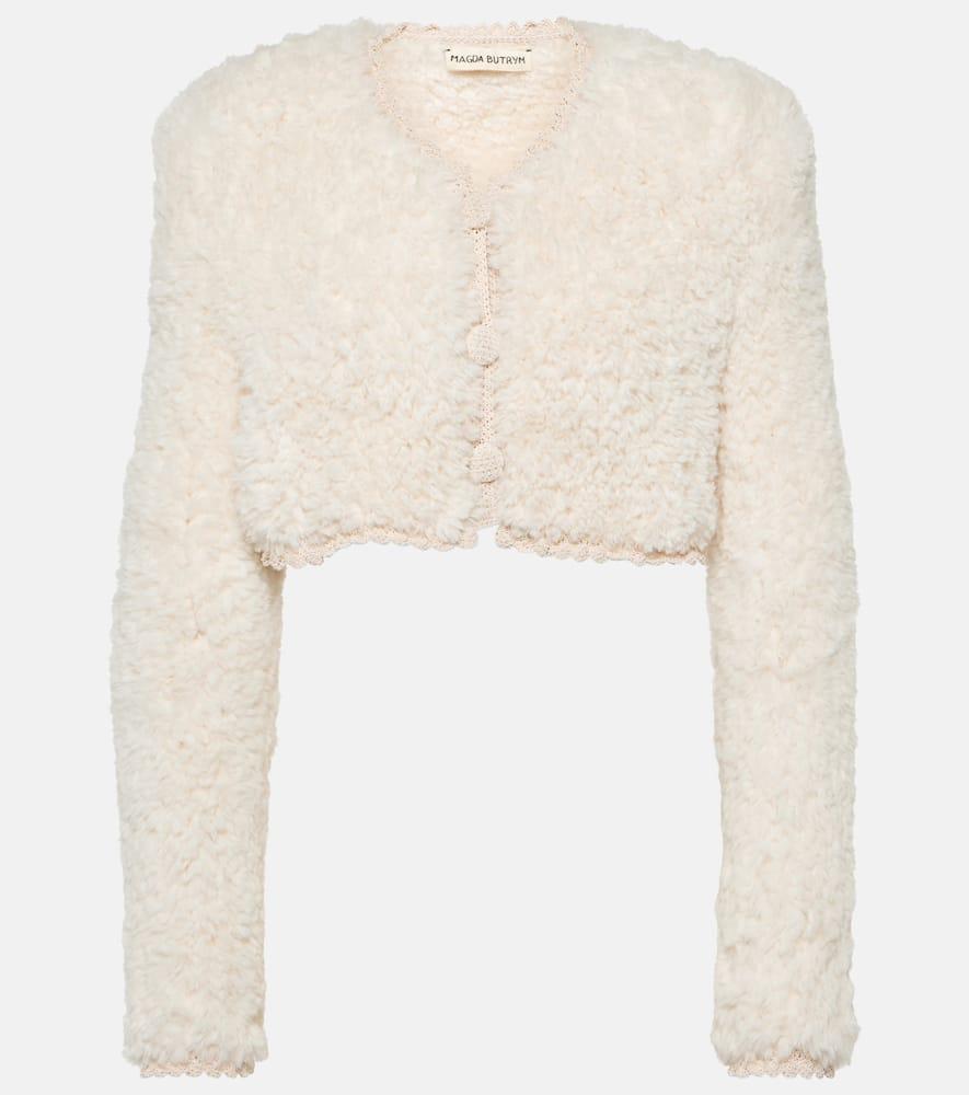 magda butrym cropped fleece cardigan