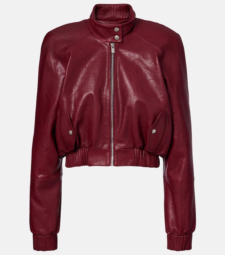 magda butrym cropped leather jacket
