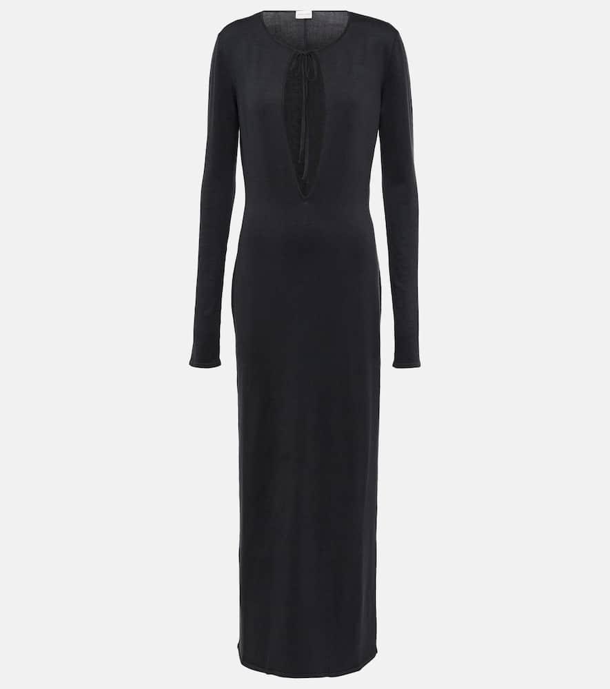 magda butrym cutout silk maxi dress