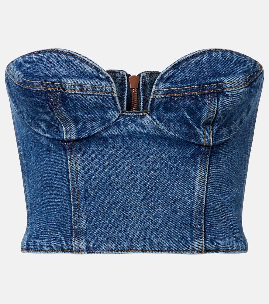 magda butrym denim bustier top