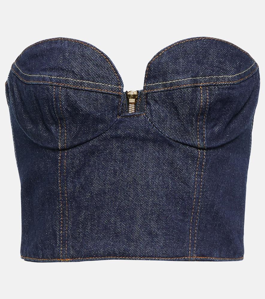 magda butrym denim bustier