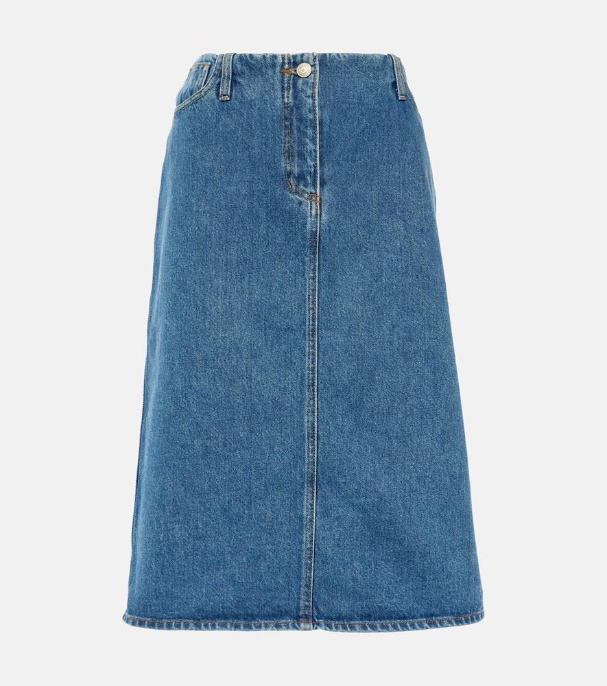 magda butrym denim midi skirt