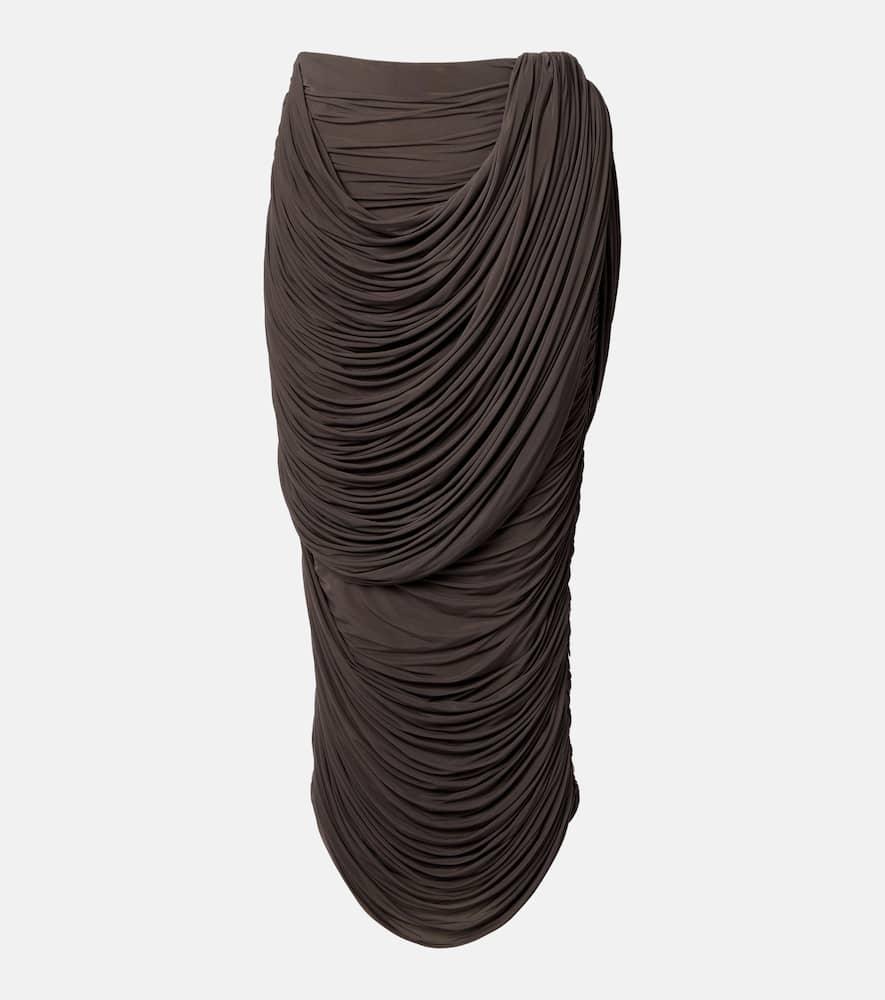 magda butrym draped jersey midi skirt