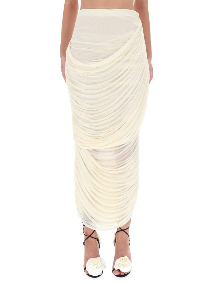 magda butrym draped midi skirt