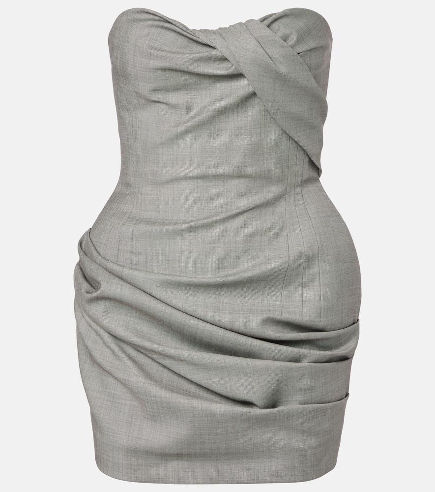 magda butrym draped wool corset dress