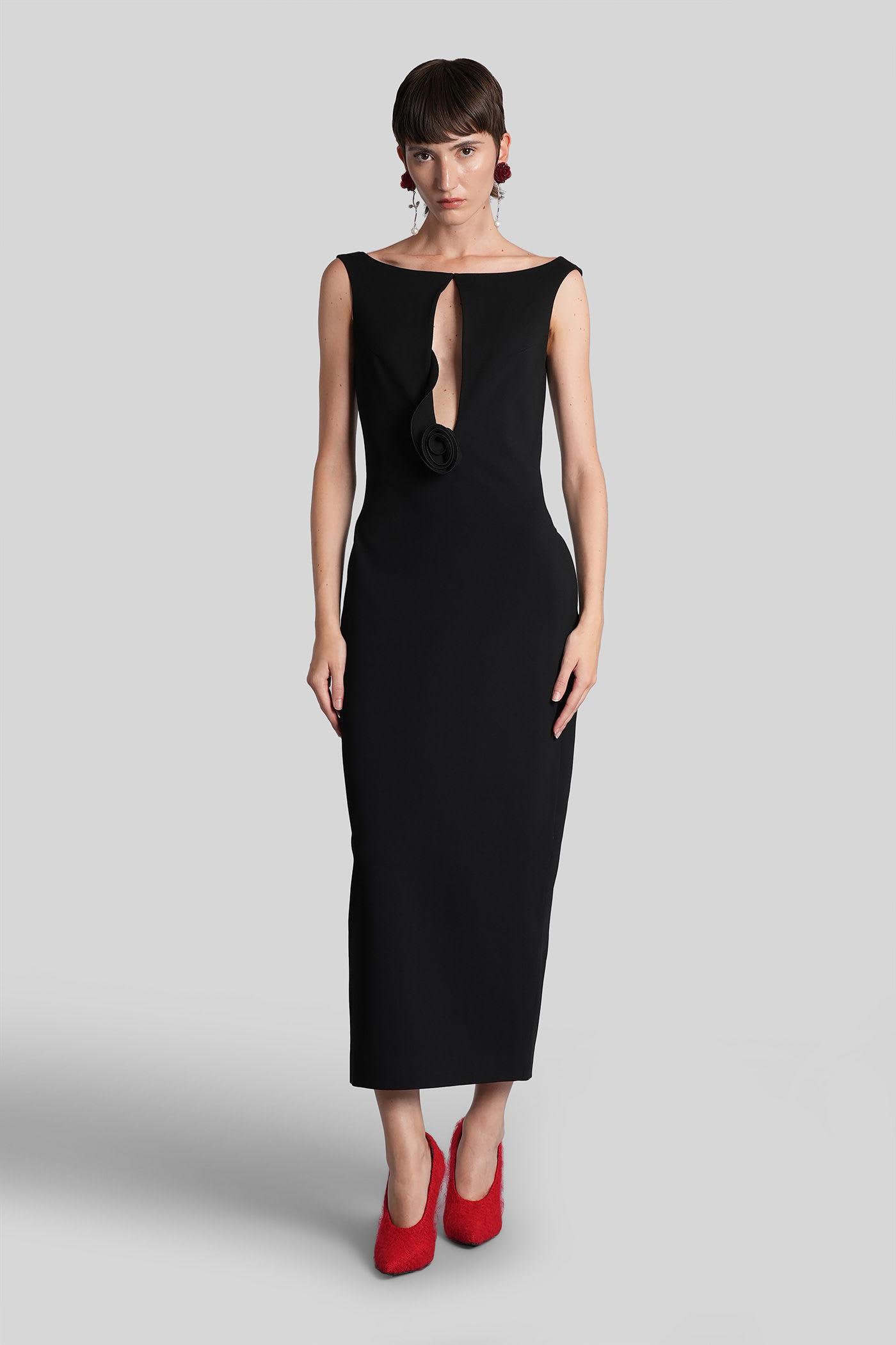 magda butrym dress 13 long dress in black viscose